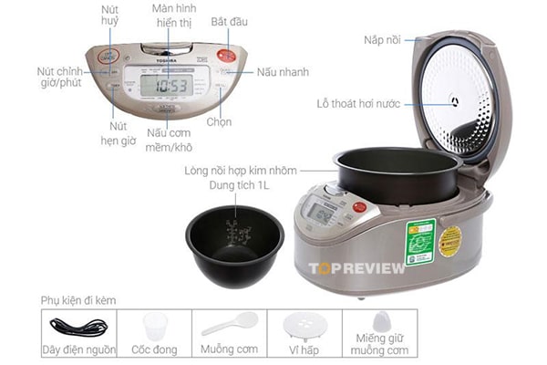 Nồi cơm điện cao tần Toshiba – Sản phẩm ưu việt của mọi chị em phụ nữ!