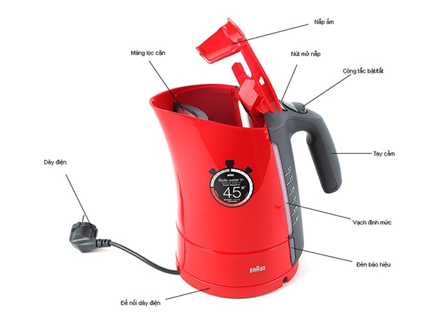 Ấm đun nước siêu tốc Braun