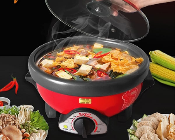 Nồi lẩu điện làm từ chất liệu cao cấp, đảm bảo an toàn