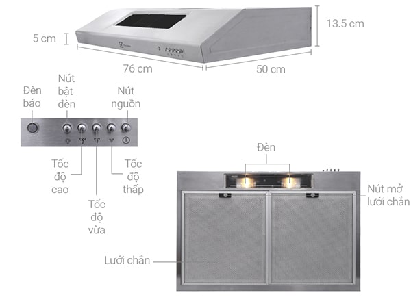 Máy hút mùi Electrolux