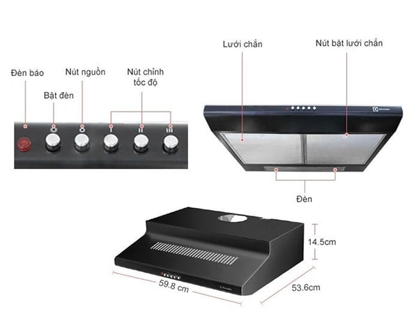 Máy hút mùi Electrolux EFT6510K