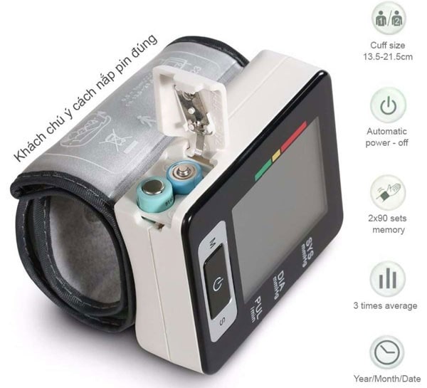 Máy đo cổ tay tự động công nghệ kỹ thuật số Medilife MBP-U60C có độ chính xác cực cao
