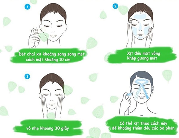 Sử dụng nước xịt khoáng đúng chuẩn nhất