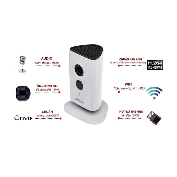Camera IP Wifi Dahua 3Mp IPC-C35P