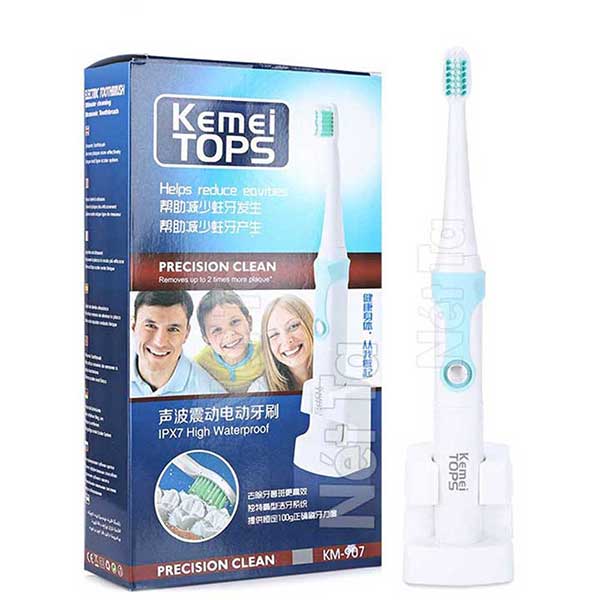Bàn chải điện sóng siêu âm Kemei KM-907