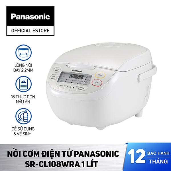 Nồi cơm điện tử Panasonic SR-CL108WRA 1L