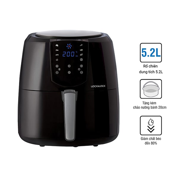 Nồi chiên không dầu Lock&Lock EJF357BLK (5.2L)