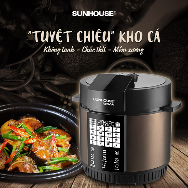 Làm món cá kho với nồi áp suất điện đơn giản, dễ dàng