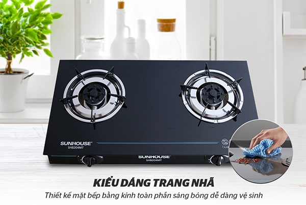 Bếp gas dương mặt kính Sunhouse SHB204MT