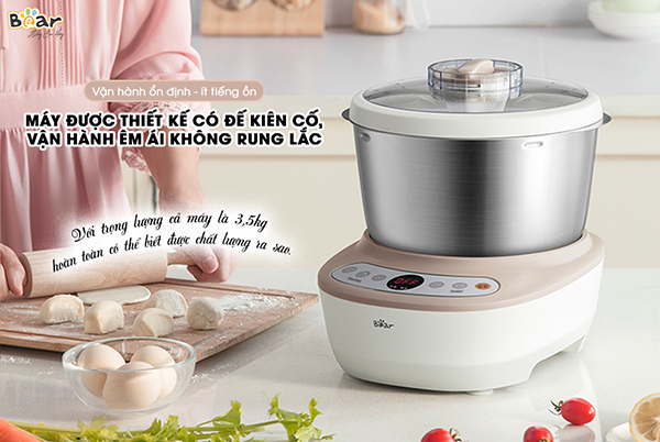 Máy trộn bột Bear sử dụng toàn bộ là chất liệu cao cấp, an toàn với sức khỏe