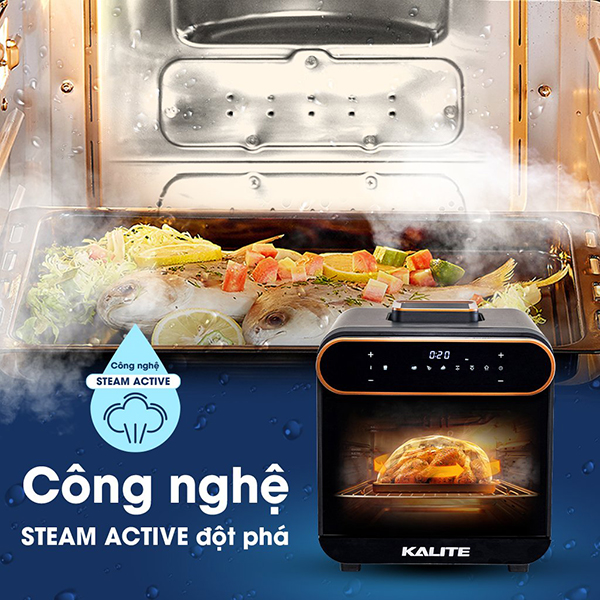 Nồi chiên hơi nước Kalite Steam Pro còn dễ dàng vệ sinh bởi tính năng hiện đại nhờ vào hơi nước siêu nhiệt