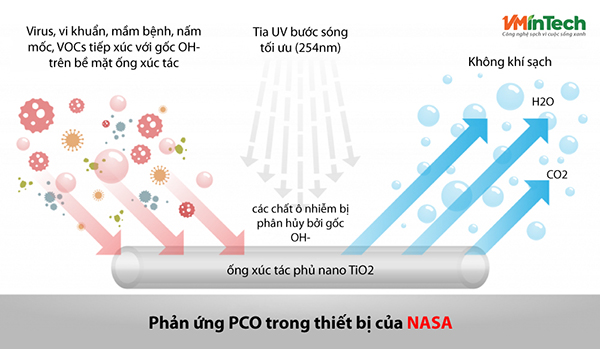 Phản ứng PCO trong thiết bị của NASA